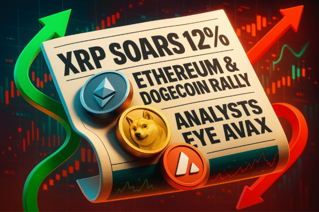 Ethereum and Dogecoin Rally With XRP’s 12% Jump — Experts Add AVAX to Best Altcoins to Buy Watchlist