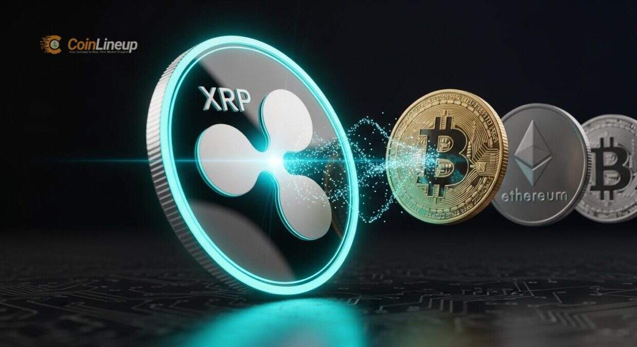 XRP sentiment rises to 5 week high as flows leave BTC ETH