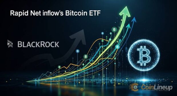 blackrock bitcoin etf 900 million net inflows five days thumbnail