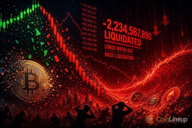 526m crypto liquidations past hour longs hit hardest thumbnail