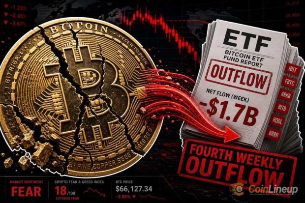 bitcoin etfs fourth straight week net outflows 1 7 billion leaves funds thumbnail