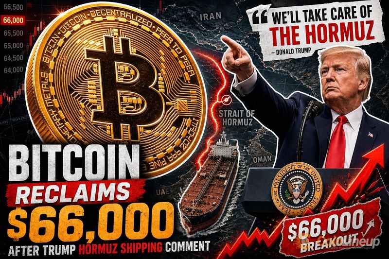 Bitcoin Reclaims $66,000 After Trump Hormuz Shipping Comment