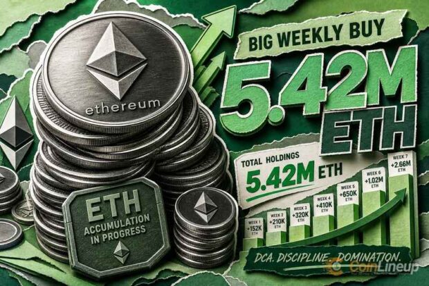 bitmine bought 26497 eth last week raising holdings to 5 42m eth thumbnail