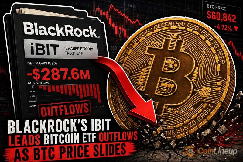 BlackRock's IBIT Leads Bitcoin ETF Outflows as BTC Price Slides