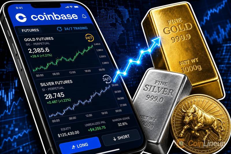 Coinbase Launches 24/7 Gold and Silver Futures for U.S. Traders