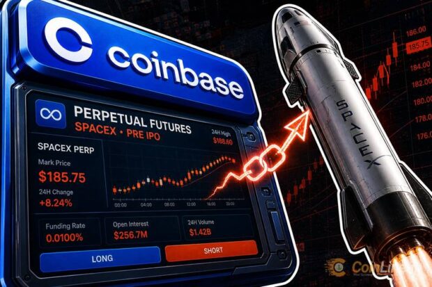 coinbase launches pre ipo perpetual futures starting with spacex thumbnail