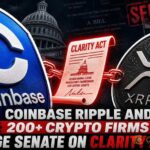 coinbase ripple 200 crypto firms urge senate action clarity act thumbnail