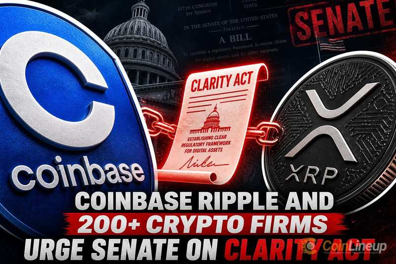 Coinbase, Ripple และบริษัทคริปโตกว่า 200 แห่ง촉เร่งรัดวุฒิสภาเรื่อง CLARITY Act